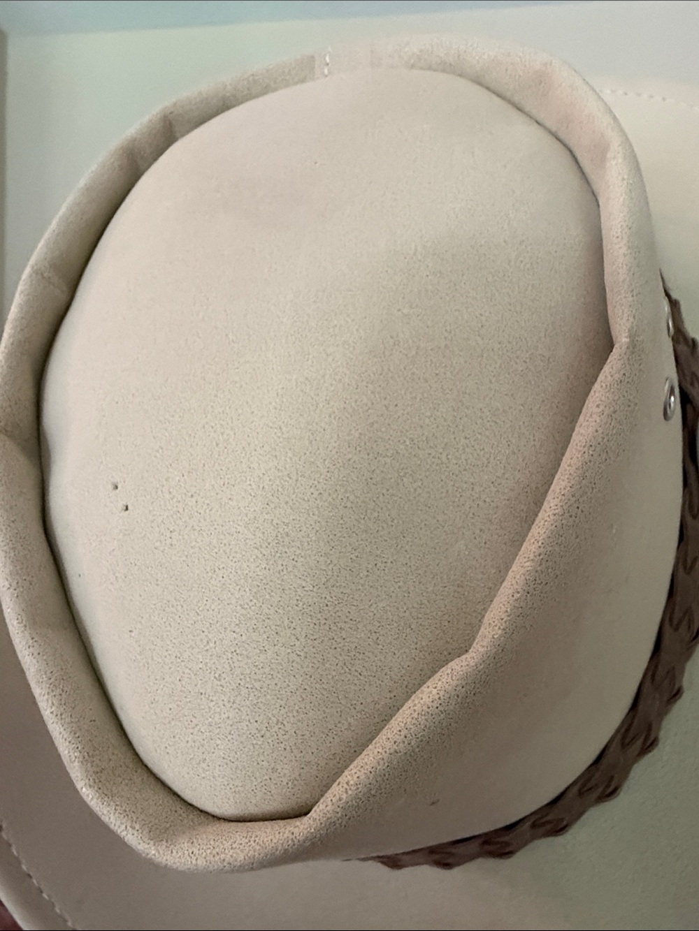 Aussie Chiller “Bushie” Cream Soakable Cooling Hat Braided Taupe Band Size L - Picture 5 of 8